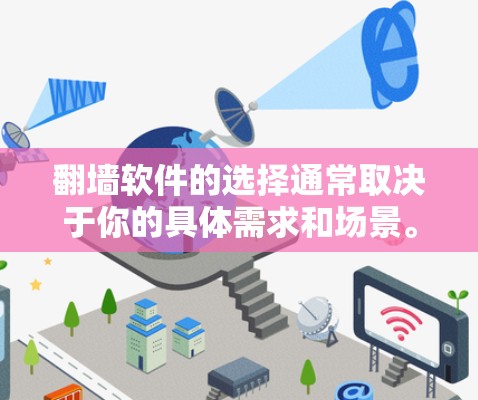 翻墙软件的选择通常取决于你的具体需求和场景。以下是一些常见的翻墙工具推荐，适用于不同情况