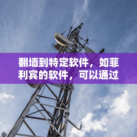 翻墙到特定软件,如菲利宾的软件,可以通过以下步骤进行 翻墙到特定软件,如菲利宾的软件,可以通过以下步骤进行