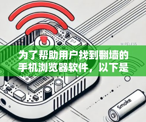 为了帮助用户找到翻墙的手机浏览器软件,以下是一些推荐的工具和方法,供用户选择 为了帮助用户找到翻墙的手机浏览器软件,以下是一些推荐的工具和方法,供用户选择