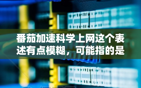 番茄加速科学上网这个表述有点模糊,可能指的是以下几种情况 番茄加速科学上网这个表述有点模糊,可能指的是以下几种情况