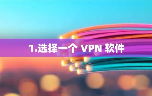 1.选择一个 VPN 软件
