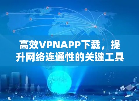 高效VPNAPP下载，提升网络连通性的关键工具