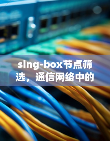 sing-box节点筛选,通信网络中的关键技术 sing-box节点筛选,通信网络中的关键技术