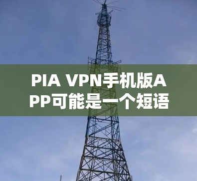PIA VPN手机版APP可能是一个短语或缩写,但需要确认其具体含义。以下是一些可能的解释和建议 PIA VPN手机版APP可能是一个短语或缩写,但需要确认其具体含义。以下是一些可能的解释和建议