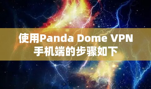 使用Panda Dome VPN手机端的步骤如下