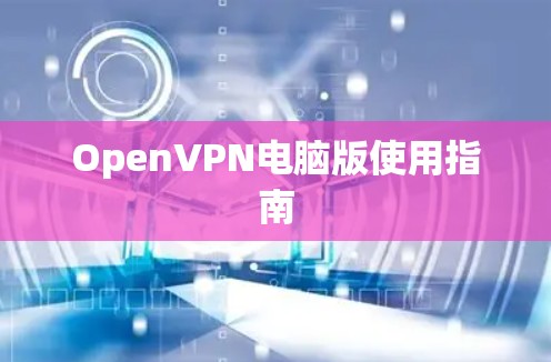 OpenVPN电脑版使用指南 OpenVPN电脑版使用指南